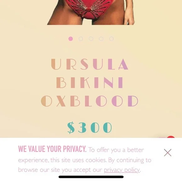 NWOT Oceanus Red Ursula Bikini Set - Picture 9 of 12